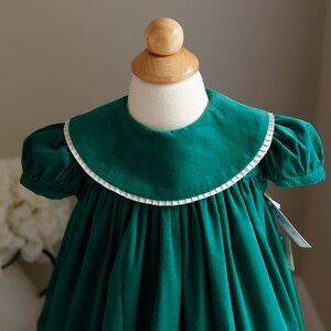 Girls Green Pinwale Corduroy Float Dress Bailey Boys Boutique NWT